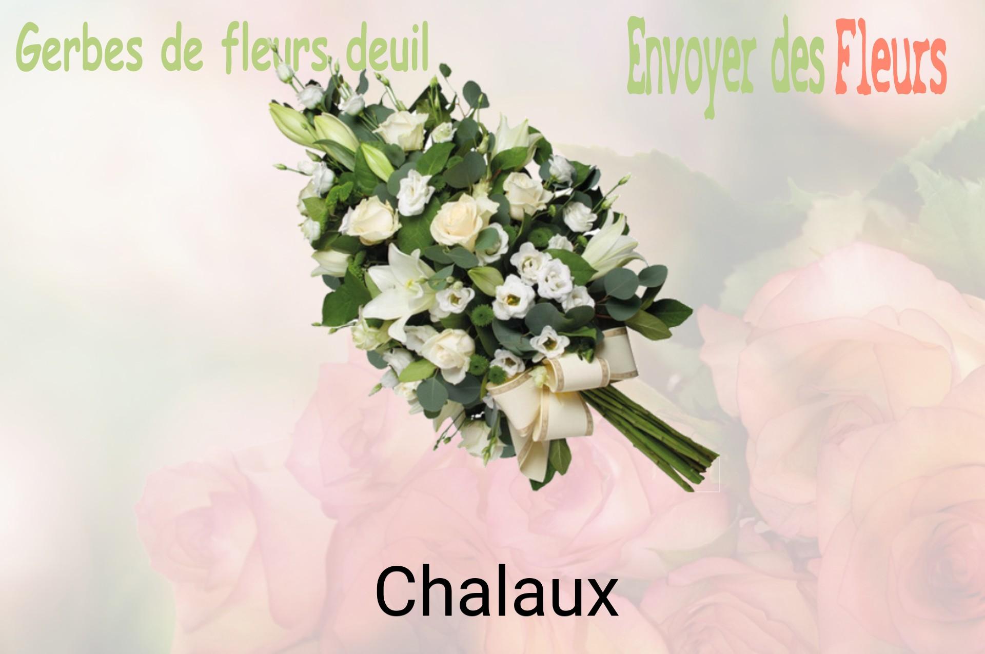 Gerbe de fleurs de deuil livrée à Chalaux